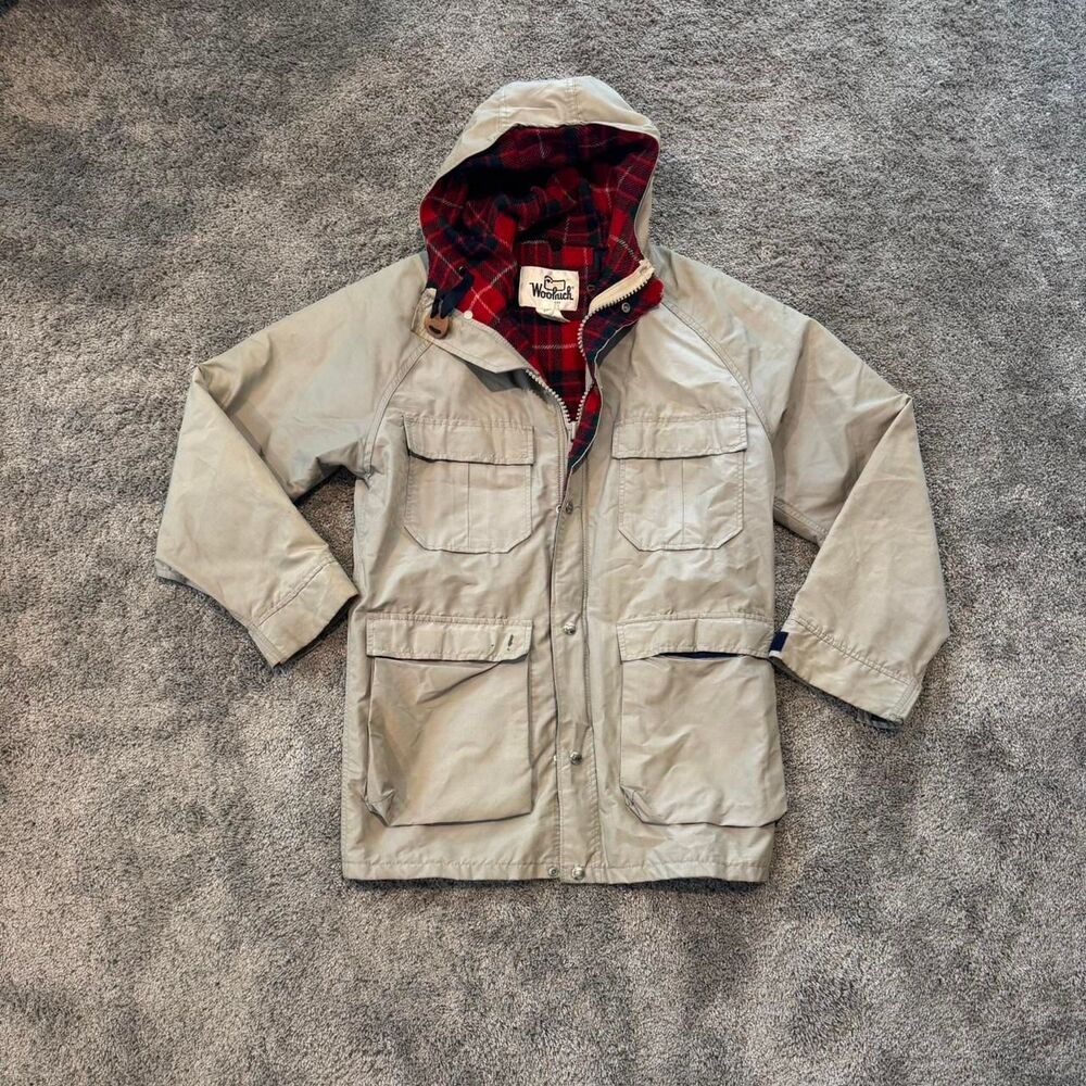 Woolrich Men's Cream and Tan Jacket